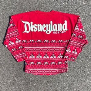 Disneyland Resort Mickey Minnie Kissing Christmas Spirit Jersey Youth Size (S)